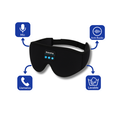 Linosth™– Antifaz Bluetooth que bloquea luz y ruido