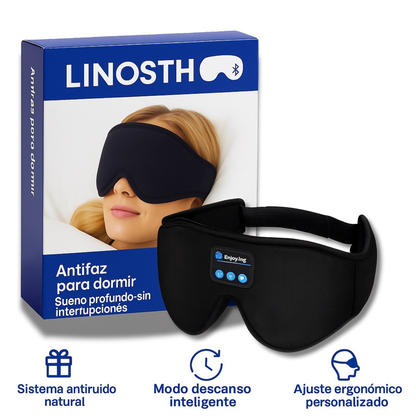 Linosth™– Antifaz Bluetooth que bloquea luz y ruido